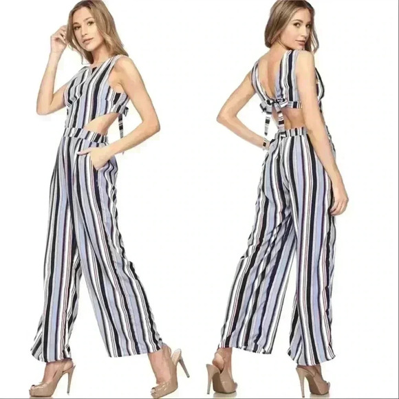 Pants - STRIPED JUMPSUIT